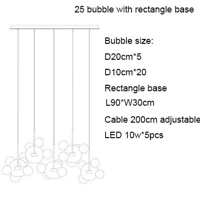 25 bubble 20cm A Clear lampshade Warm