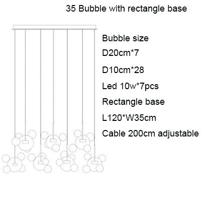 35 bubble 20cm A Clear lampshade Warm