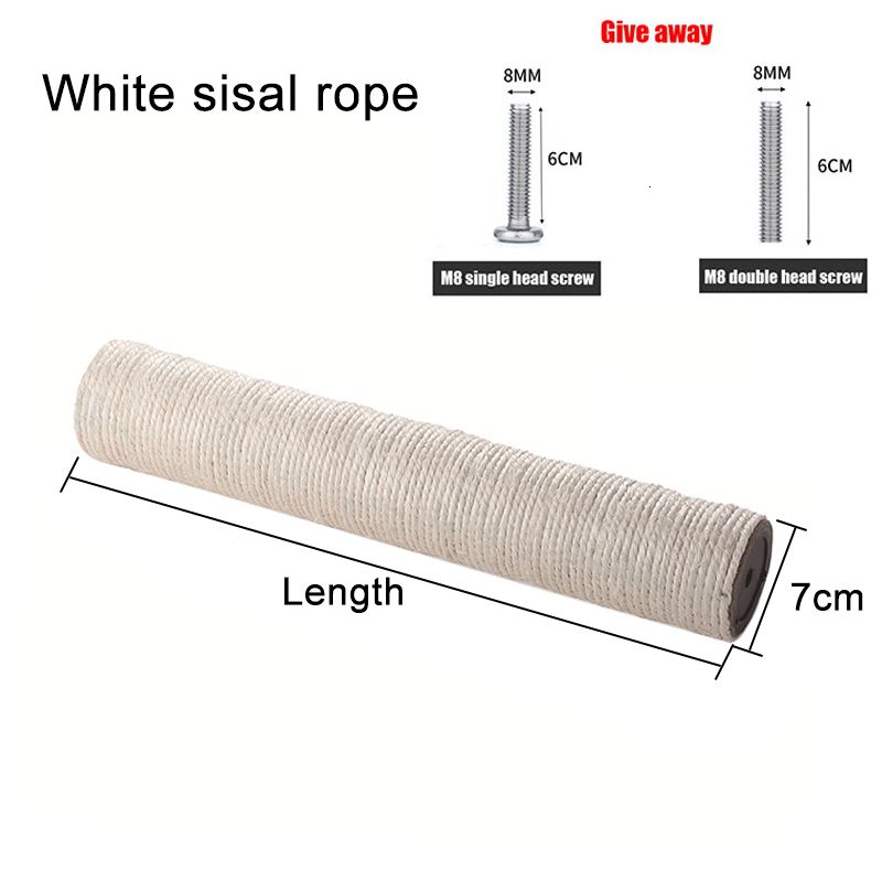 White Sisal-122,5 cm