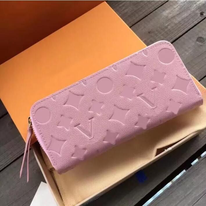Embossed pink-wallet
