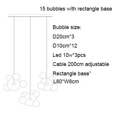 15 bubble 20cm Clear lampshade Warm