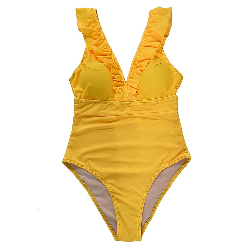 yellow swimsuit