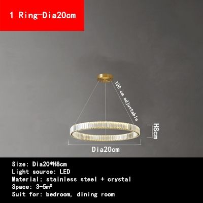 1 Luce mutevole in oro ad anello-dia20 cm