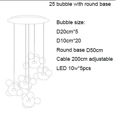 25 bubble 20cm B Clear lampshade Warm