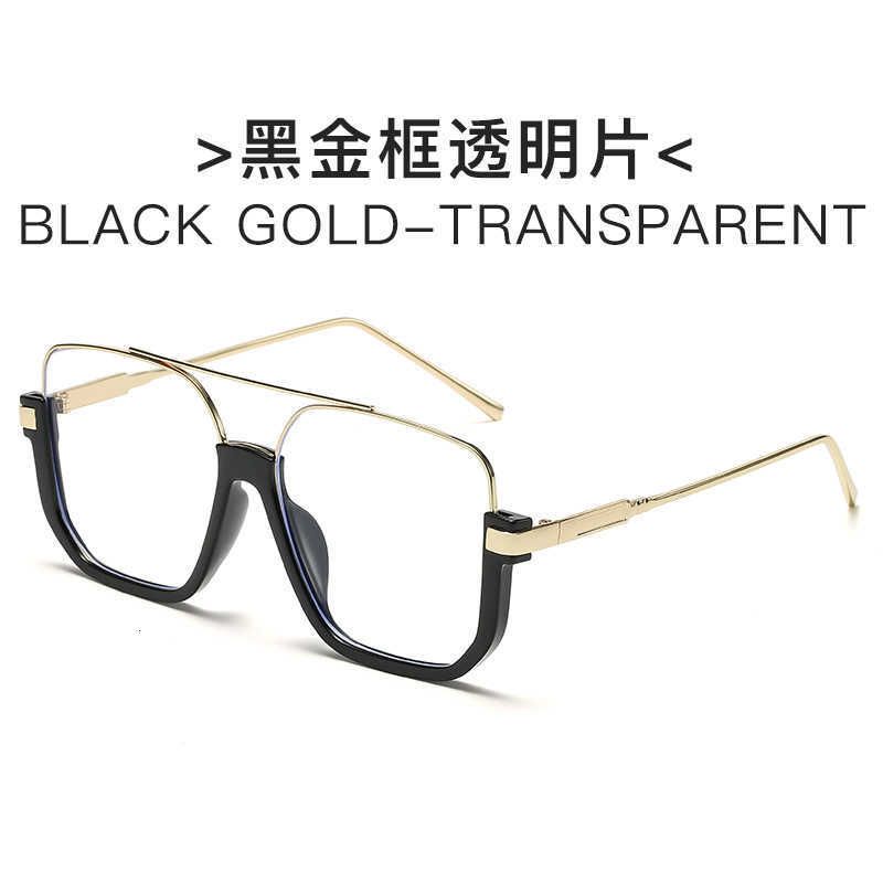 Zwart gouden frame transparant vel