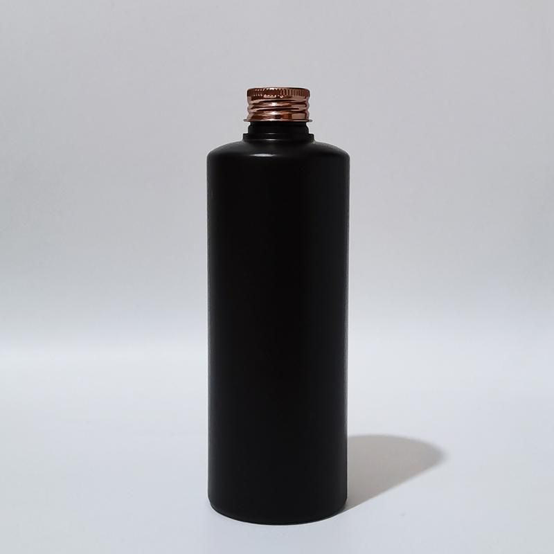 300 ml schwarze Flasche Bronze HDPE
