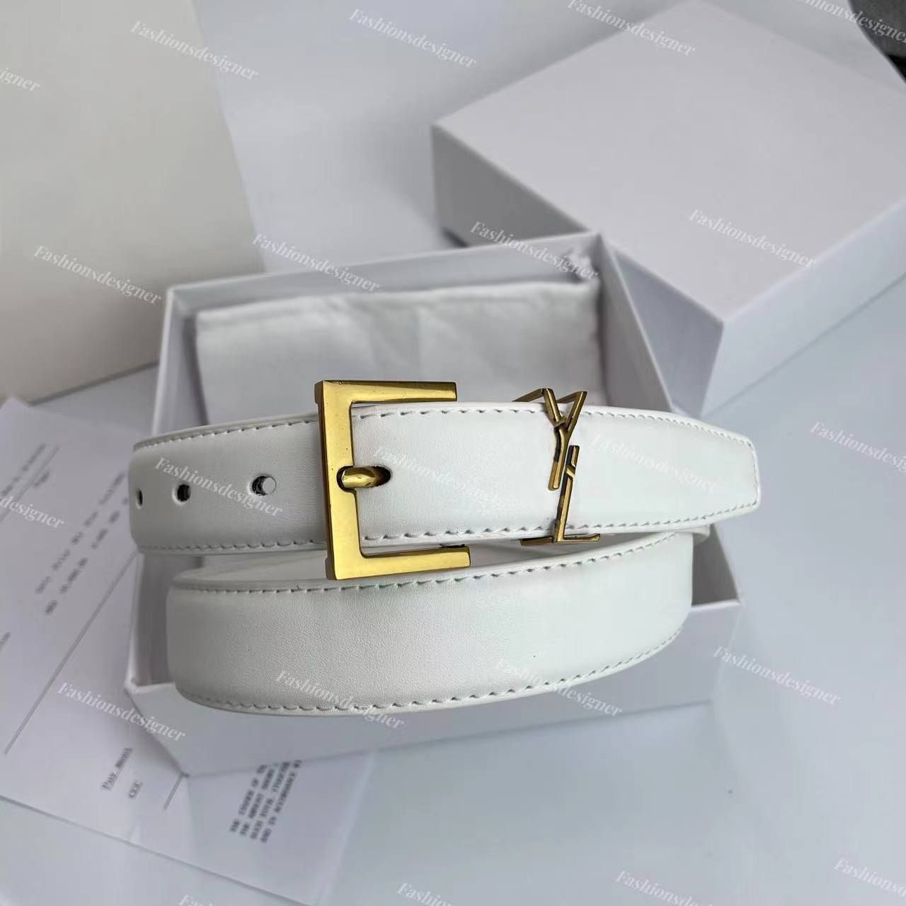 25MM*White* Gold Buckle