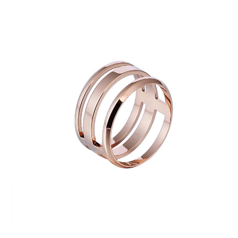 Three ring rose gold