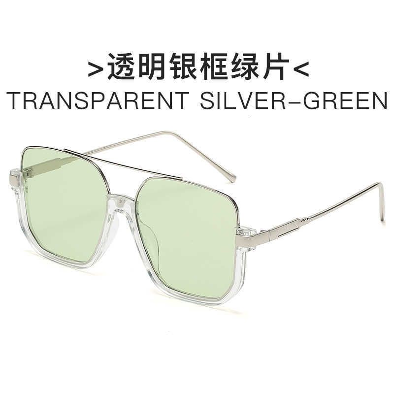 transparant zilver frame groen blad