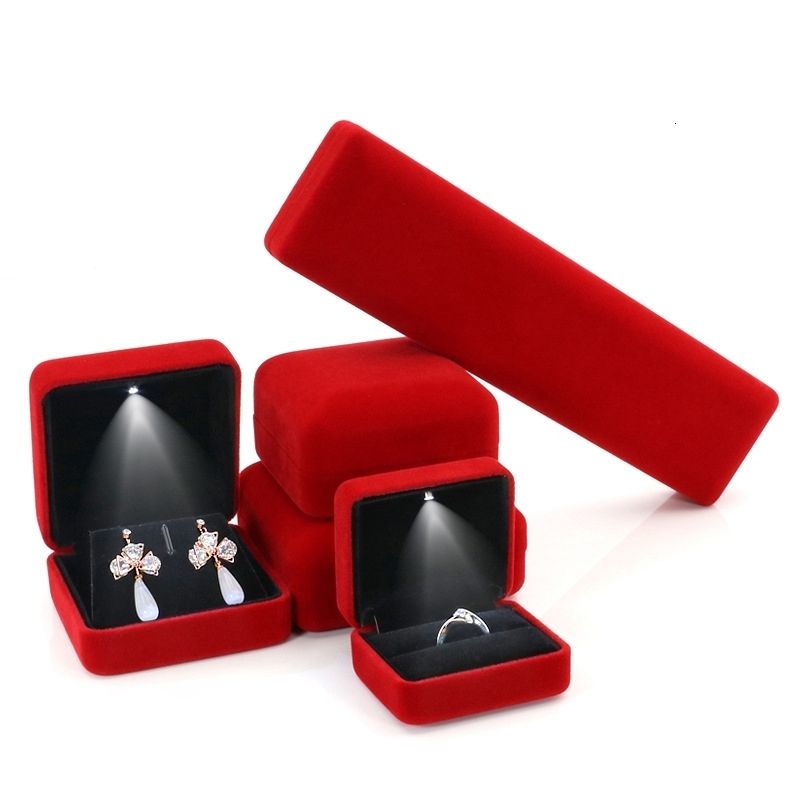 Red doble Ring Box