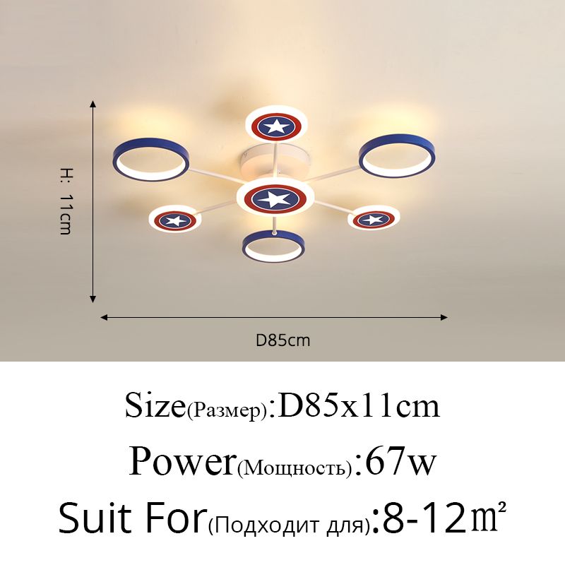 6ヘッド85x11cm暖かい白いリモートなし