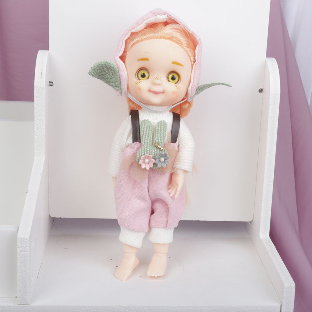 Розовая желтая обнаженная кукла нет ткани