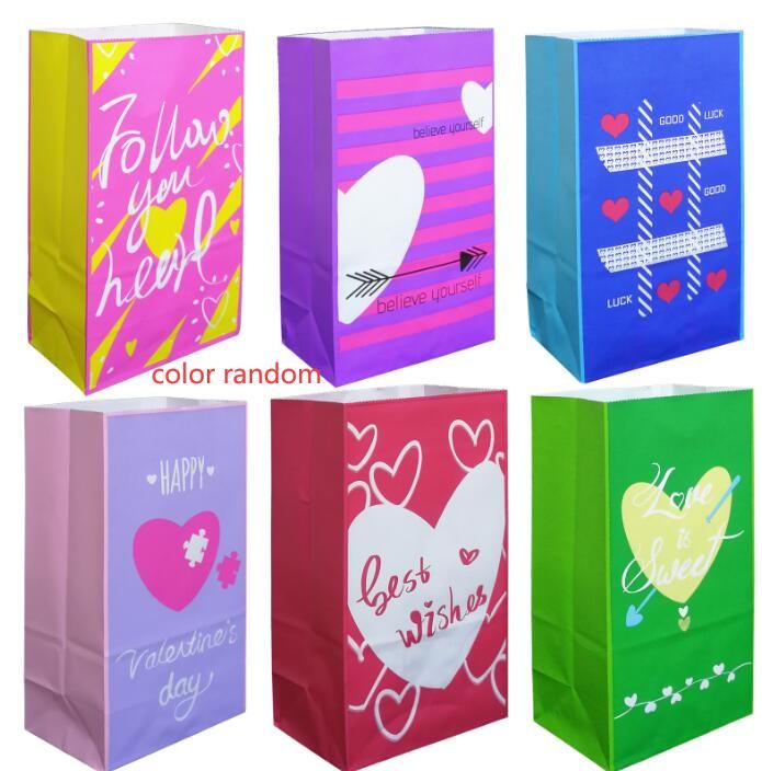 Love Valentine # 039; Bolsa de papel para dulces del día S