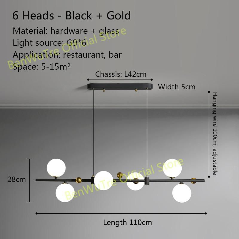 6 têtes - L110CM modifiable