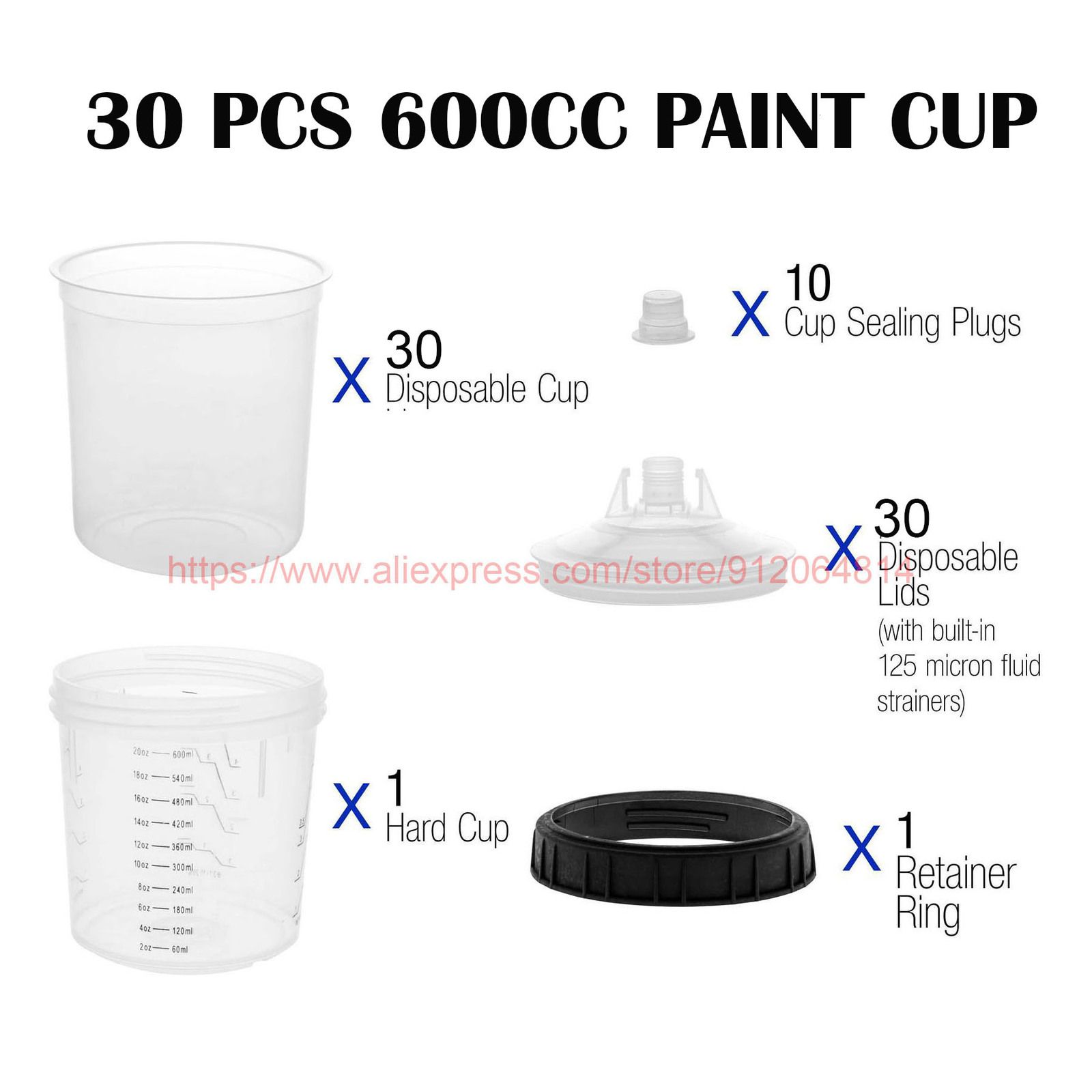 600 ml 30pcs