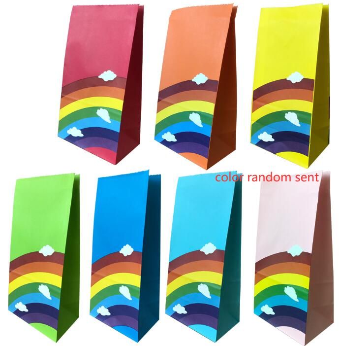 Sac en papier kraft arc-en-ciel