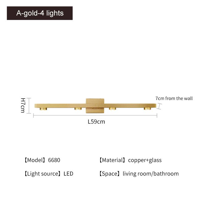 goud-4 lichts Warm Wit (2700-3500K)