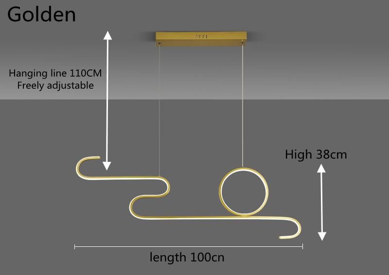 Golden-długość 100 cm białe światło