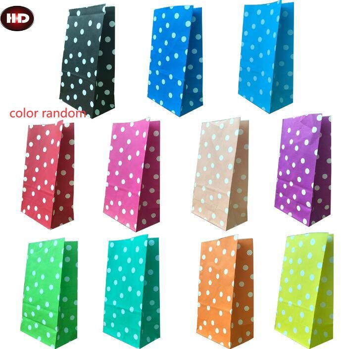 Food Polka Dot Colored Paper Bags