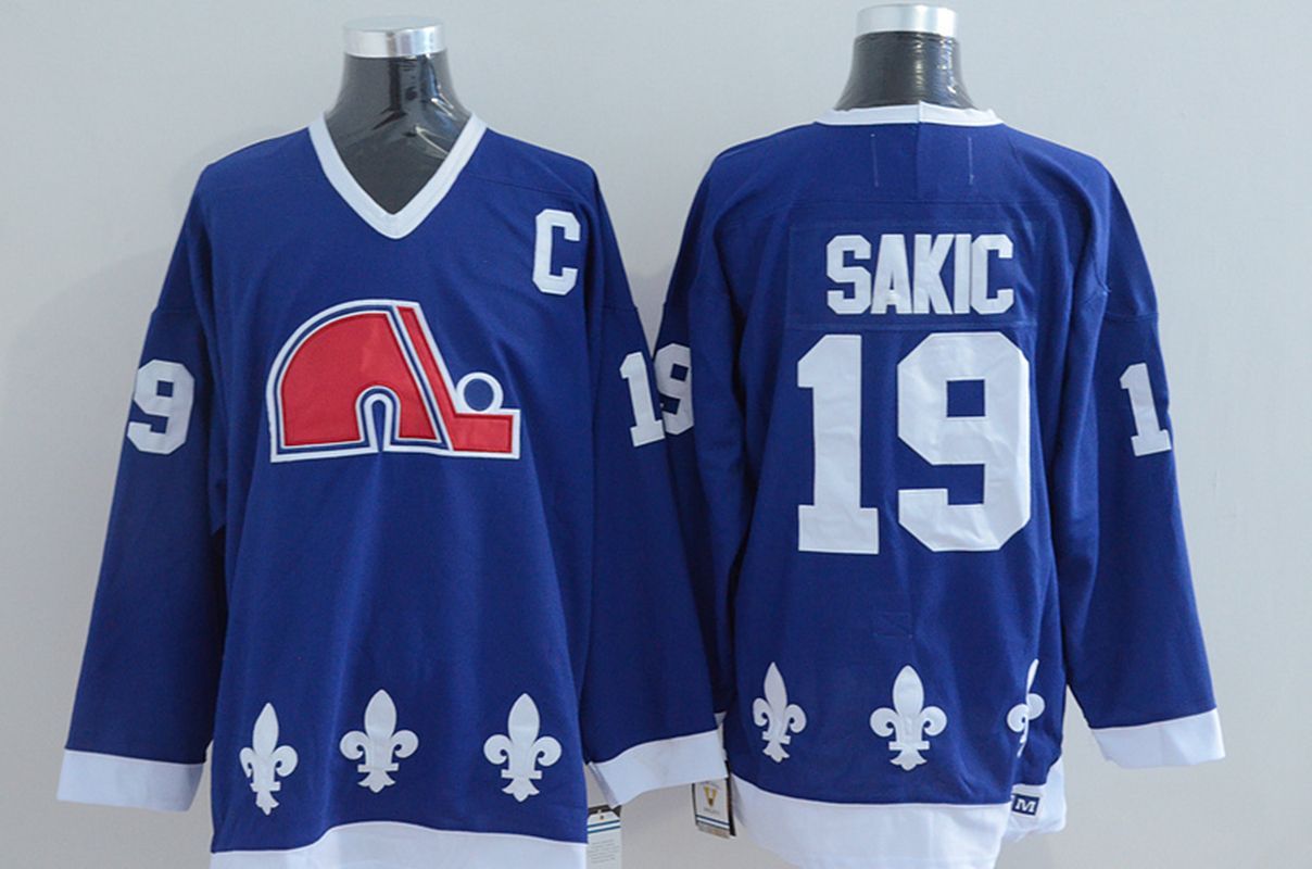 Mens Quebec Nordiques Vintage 19 Joe Sakic Hockey Jerseys Baby Blue 26  Stastny 13 Mats Sundin 21 Peter Forsberg 10 Guy Lafleur Jersey #17 Wendel  Clark Shirts From Redtradesport, $31.09