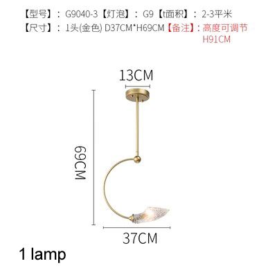 1 lâmpada Diâmetro 37cm Altura 69cm