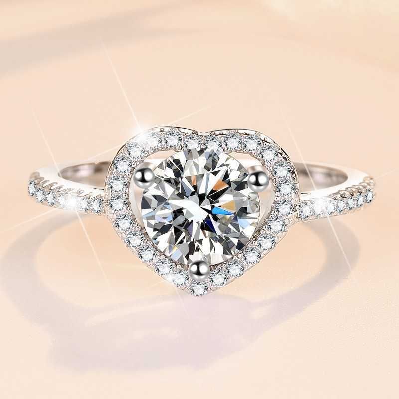 흰색 moissanite d 컬러 1ct