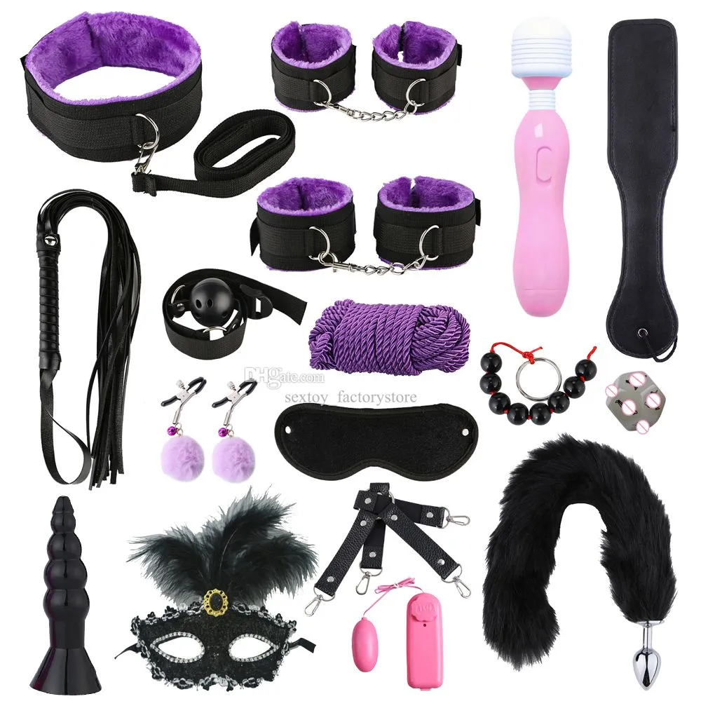 Kits De Masaje BDSM, Esposas, Pinzas Para Pezones, Paleta Para Azotar, Adultos, Juguetes Sexuales Para Parejas, Sexo, Tapón Anal De Metal, Vibrador, Juego De Bondage Esclavo De 2,42 € DHgate foto imagen