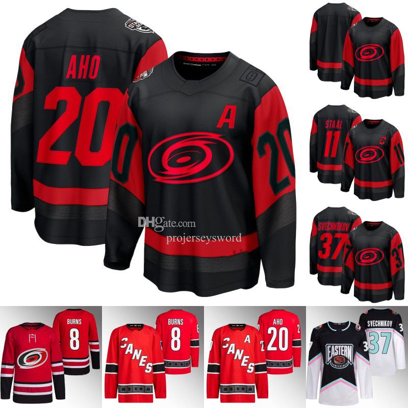 Ethan Bear Carolina Hurricanes Home Player Red Hockey Jersey • Kybershop