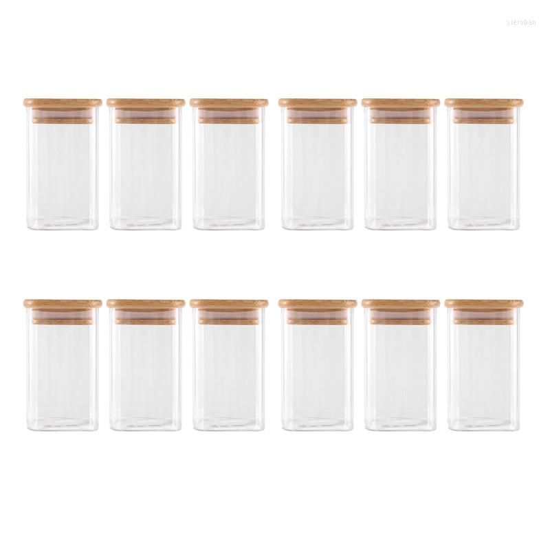 Storage Bottles 8Oz Airtight Square Spice Containers Empty