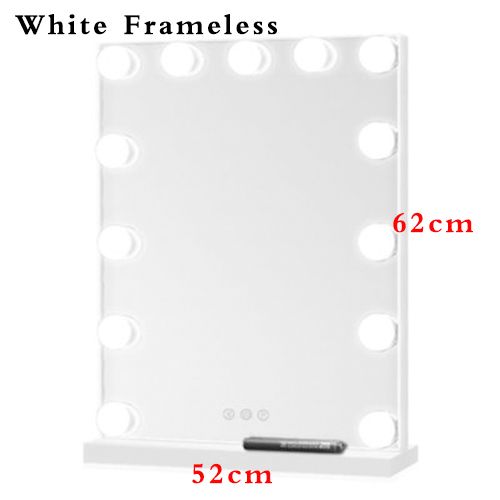 Vanity Mirror with Lights White(52x62cm)