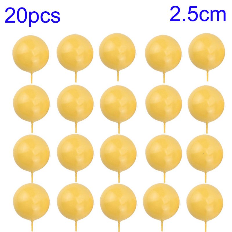 20pcs-yellow-25 cm
