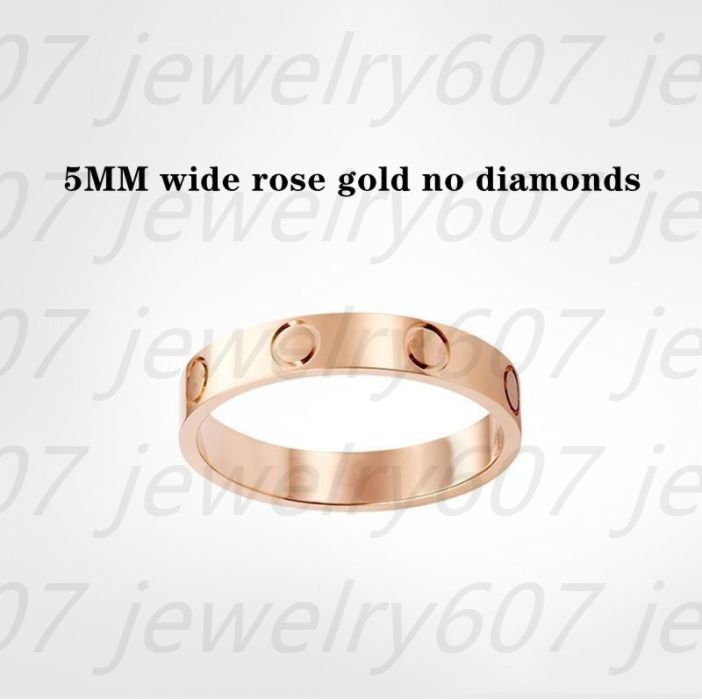 5mm Rose Gold sans diamants