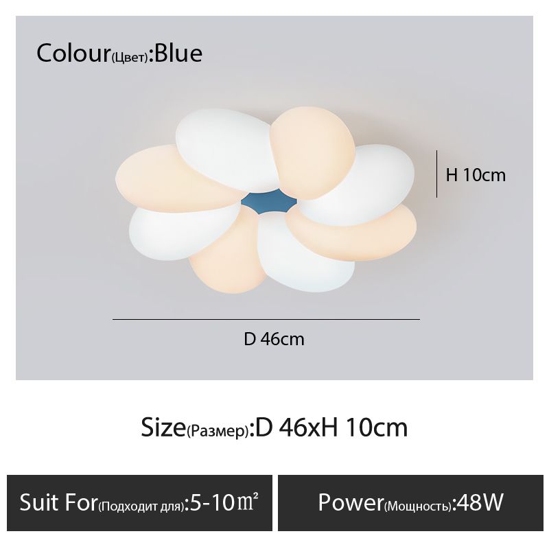 Blau D46cm 3 Farben Lichter