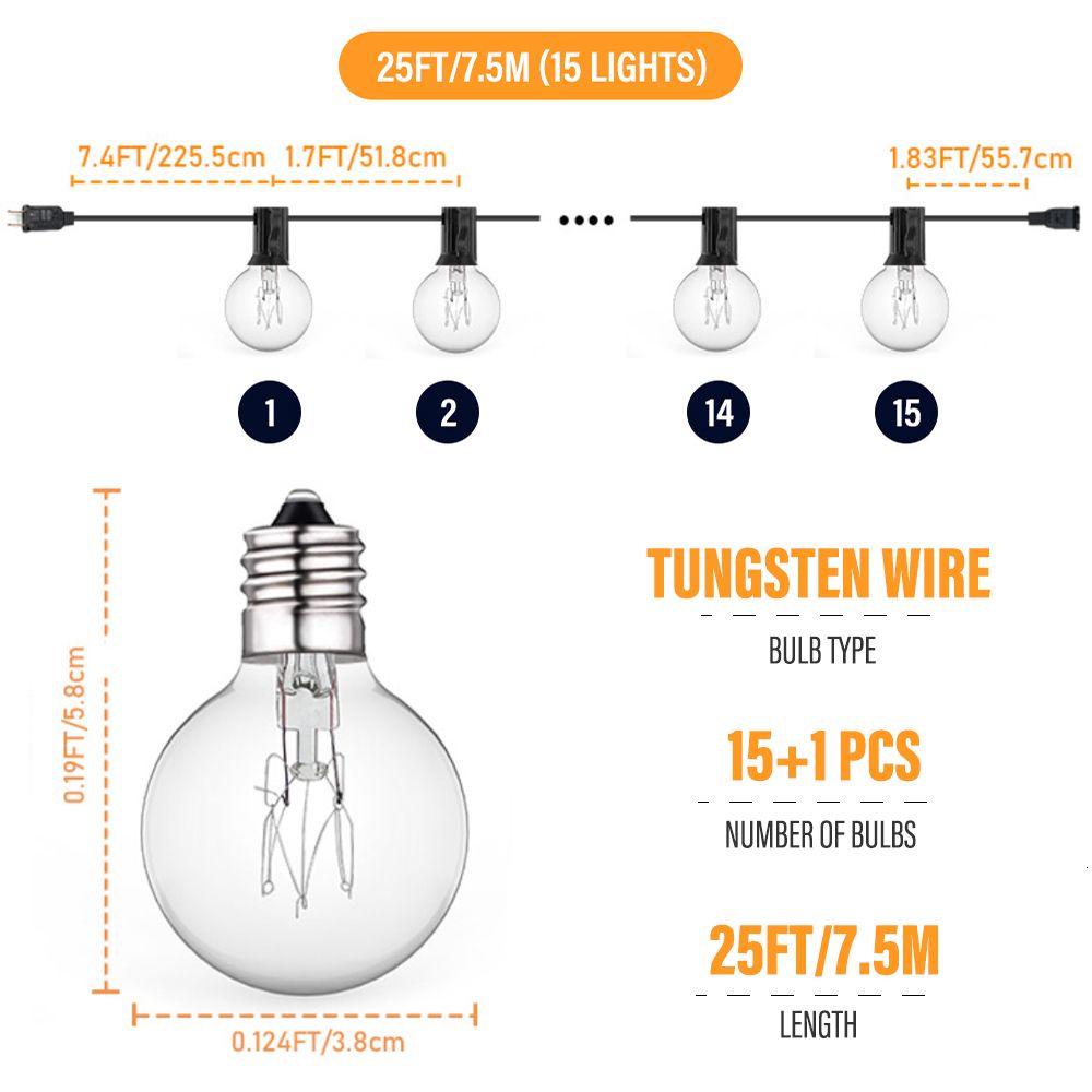 TW-7,5M-15 światła-UK Plug-220V