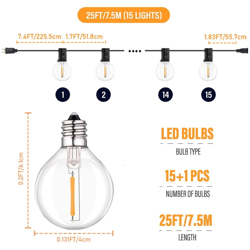 LED-7,5M-15 światła-UK Plug-220V