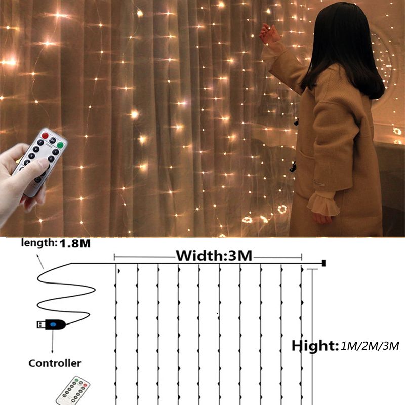 Теплый белый-3x2m 200leds