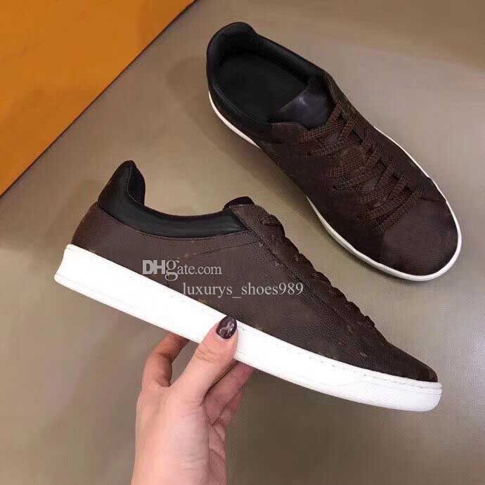 Leather Mens Shoes White Spring And Autumn Leisure Shoes With Luxury Shoes  Fashion Designer Running Sneakers Letter Flat Print Mens Fitness Sneakers  Size 38 45 From Luxurys_shoes989, $63.93