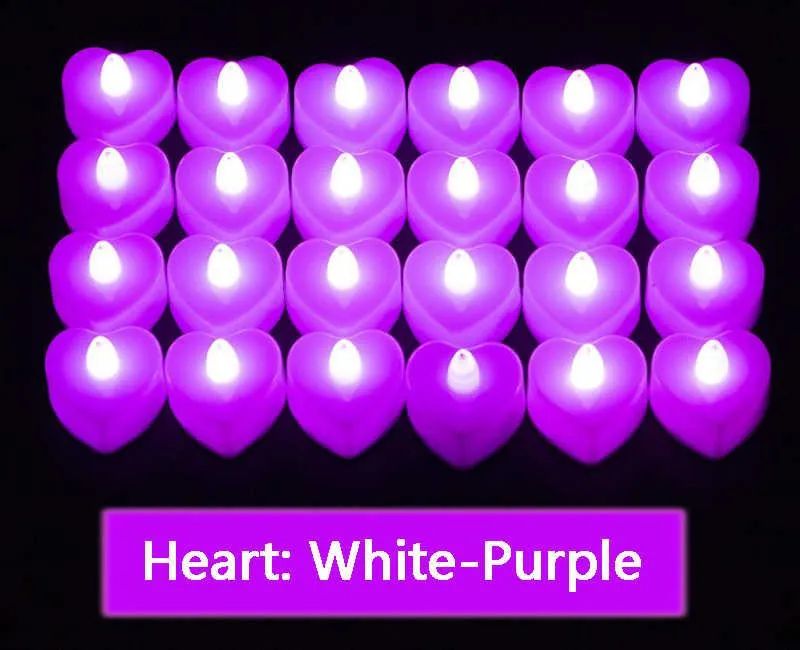 Heart White-Purple