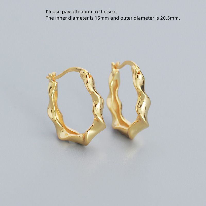 1 pair gold 15mm