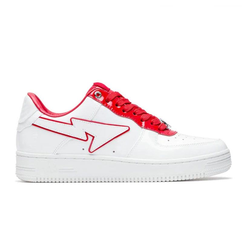 # Patent Leather White Red