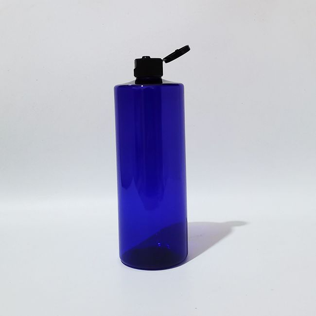 500ml blauwe fles zwart