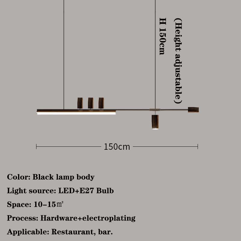 Siyah -150cm beyaz ışık