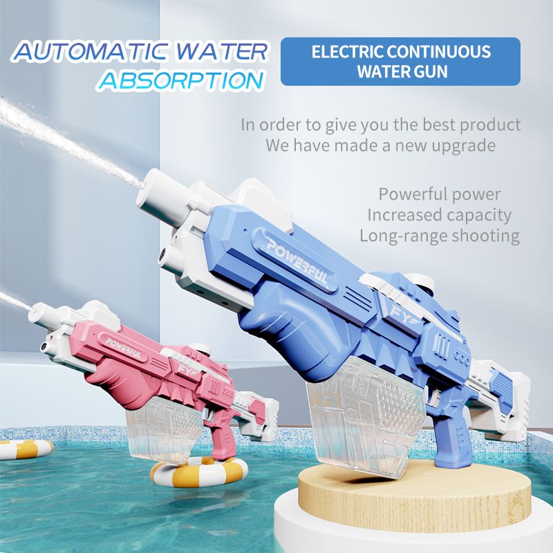 Arma Pistola de Agua Elétrica Electric Water Gun Azul - Absorption