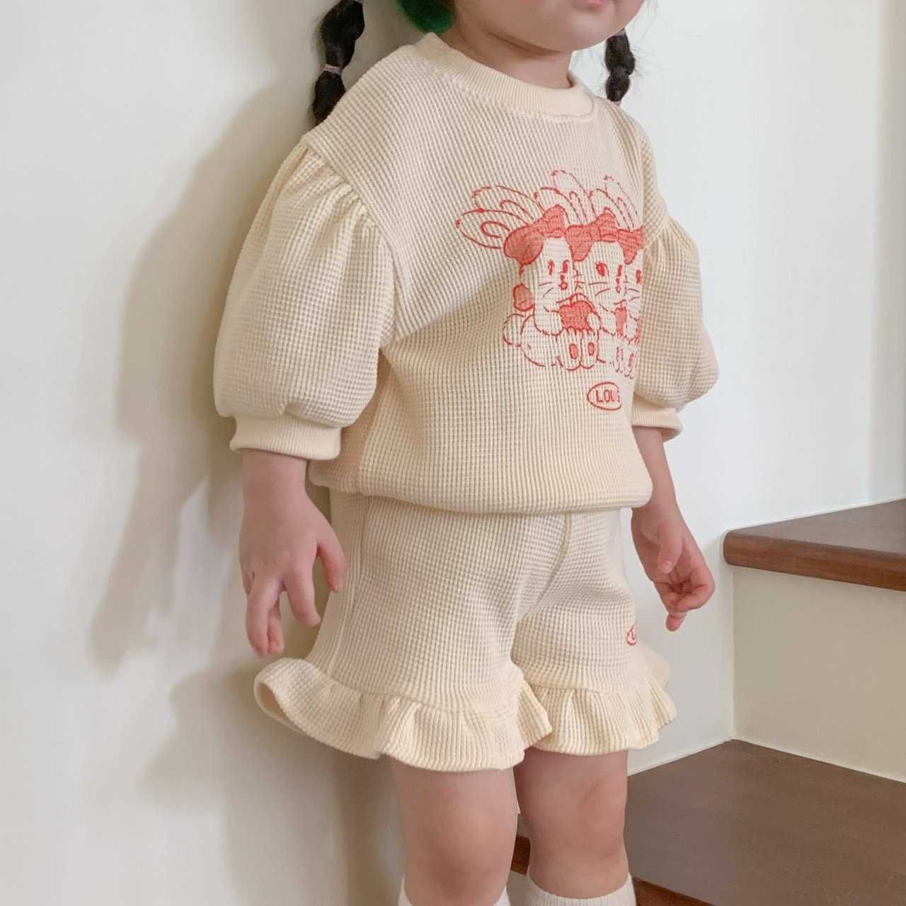 ensemble de gaufres petit lapin beige