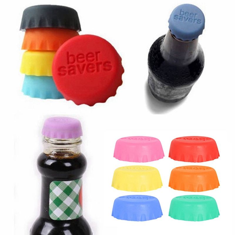 Set Silicone Beer Caps Drinkware Couvercle Réutilisable Vin Bière
