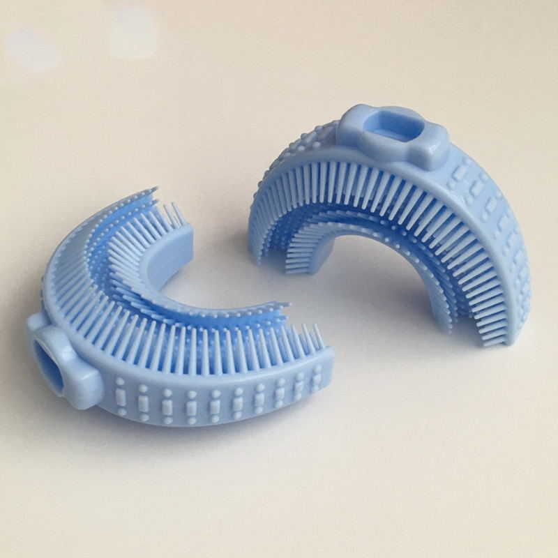 Tête de brosse à dents bleue