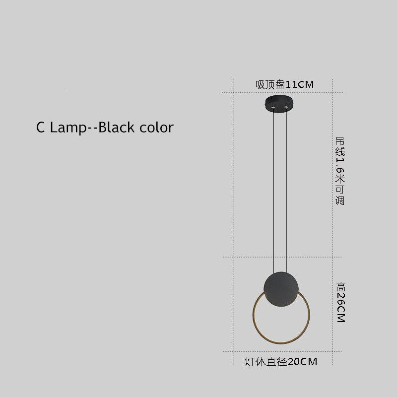 Cランプ - 黒色の白色光