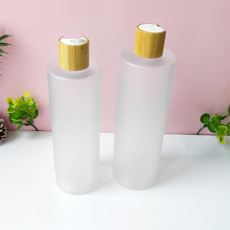 400ml Bamboo Disc Top Cap Plastic Bottle