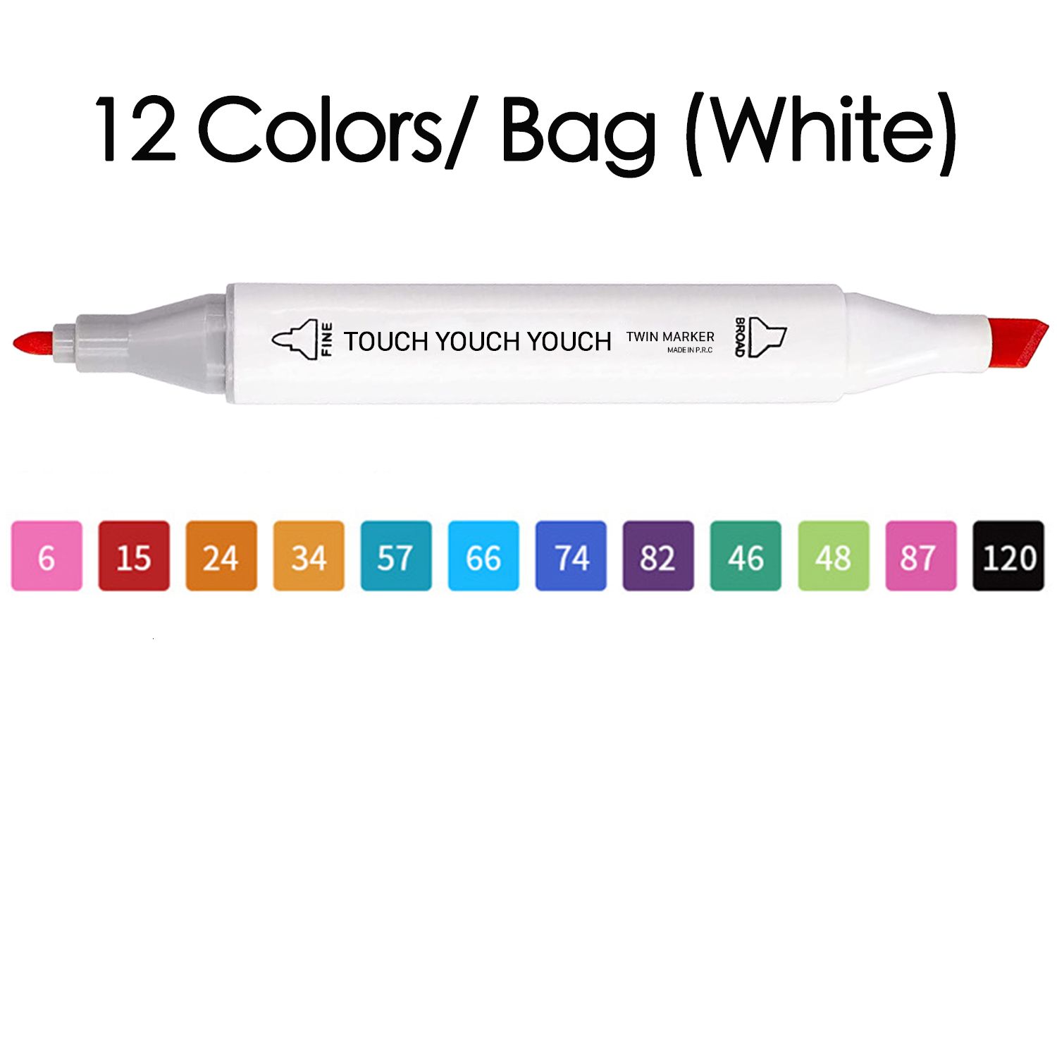 12 Farben-Bag-weiß