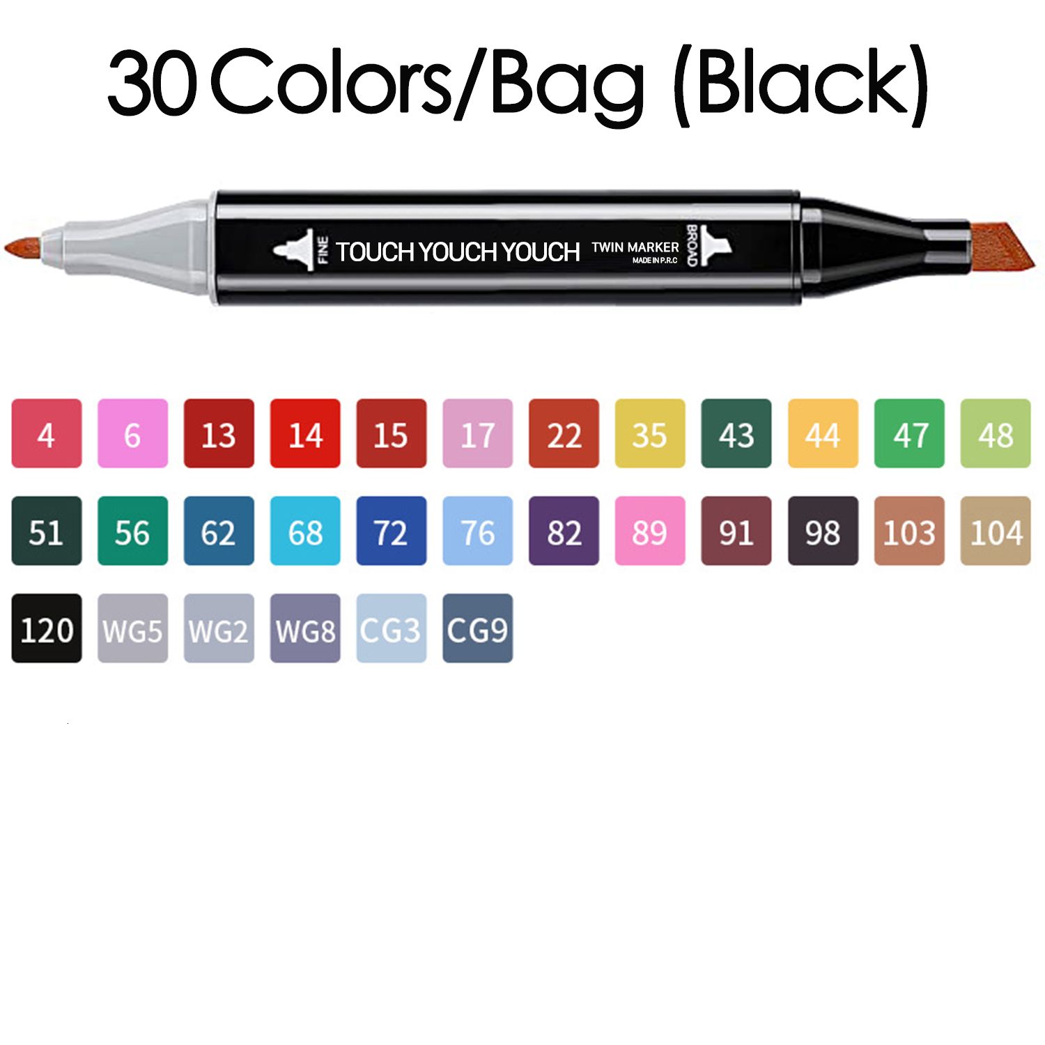 30 Farben-Bag-Schwarz